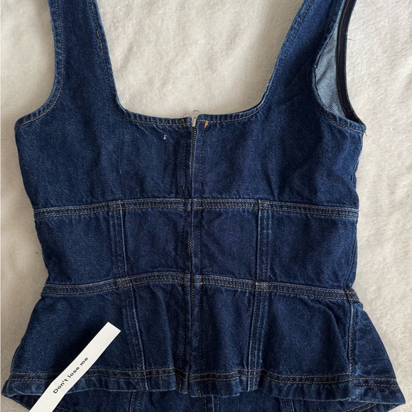 Reformation Blue Denim Corset Top - Picture 5 of 8